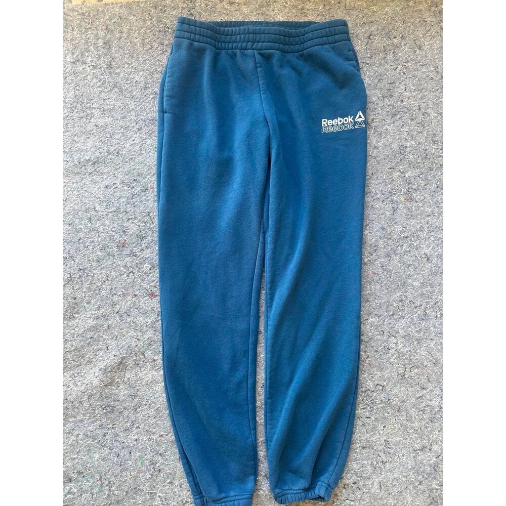Reebok Men’s Medium Teal Blue Fleece Jogger Sweatpants